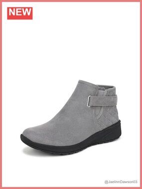 Women's Ankle Bootie Flat Round Toe Fabric Machine Washable Comfort